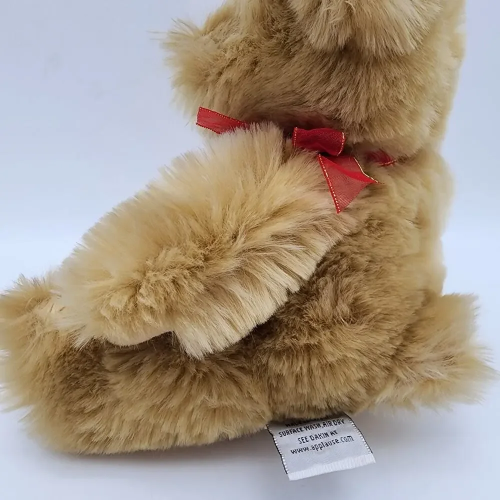 Dakin Teddy Bear Holding Heart Plush Stuffed Animal 8